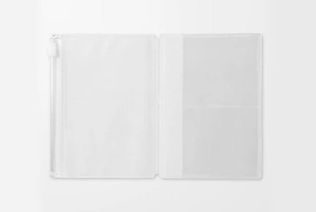 TRAVELER'S Notebook PVC Zippered Pouch Passport Open