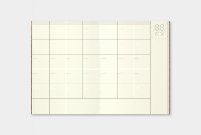 TRAVELER'S Notebook Undated Diary Refill Passport Monthly Open