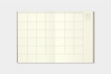 TRAVELER'S Notebook Undated Diary Refill Passport Monthly Open