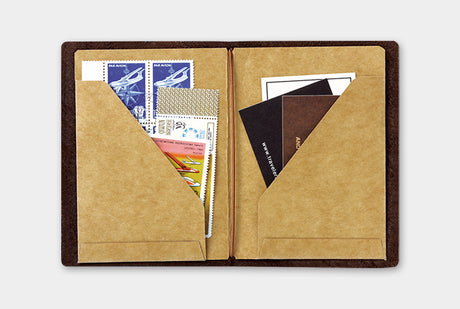TRAVELER'S Notebook Kraft Folder Passport Open Full