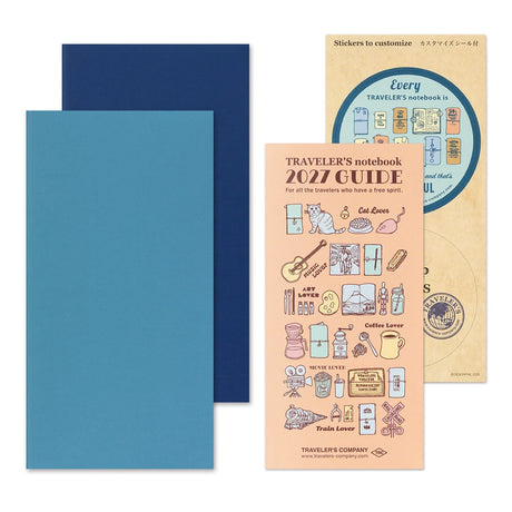 TRAVELER'S Company 2027 Diaries Weekly + Memo Layout Cover and Packaging