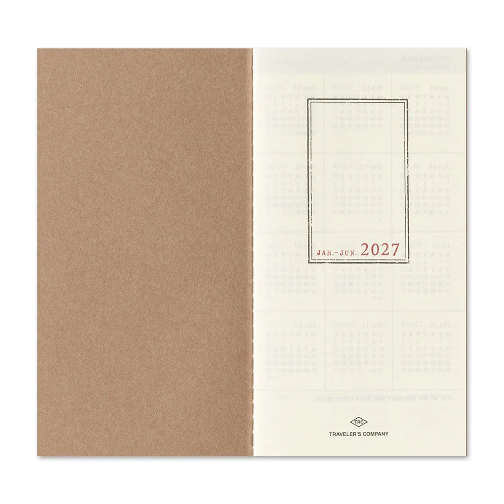 TRAVELER'S Company 2027 Diaries Weekly Vertical Inside Cover