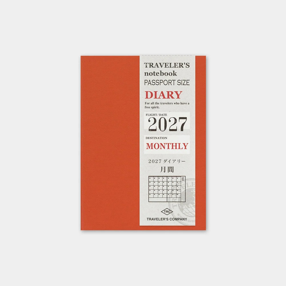 2027 TRAVELER'S Company Monthly Diary Passport Size Cover