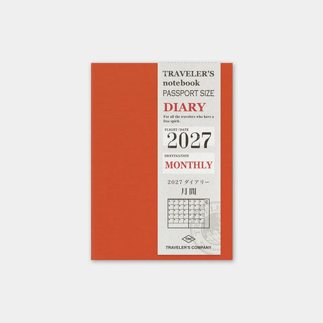 2027 TRAVELER'S Company Monthly Diary Passport Size Cover