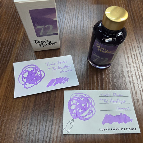 Tom's Studio Bottled Shimmer Ink No. 72 Swatch and Bottle