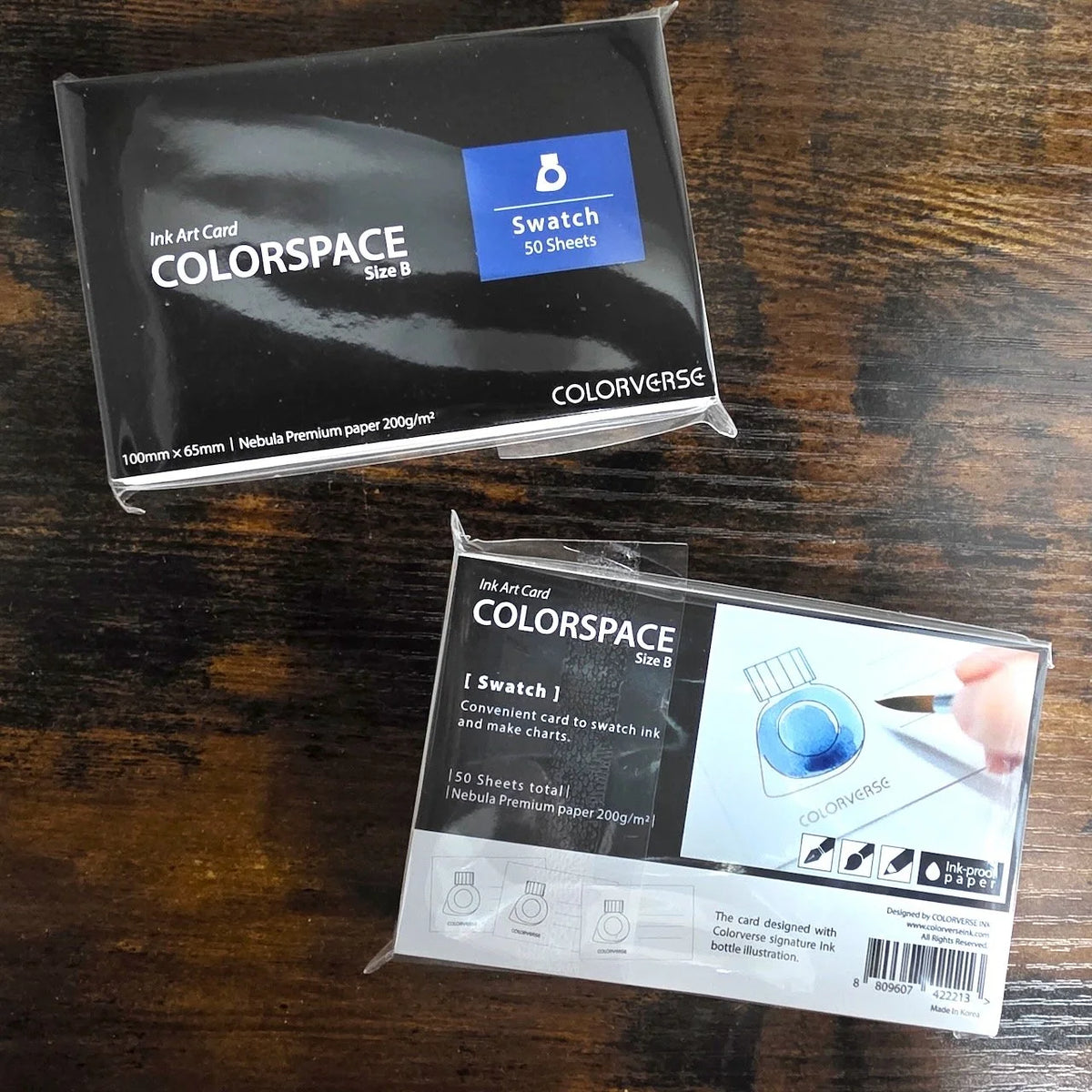 Colorverse Ink Swatch Cards Bottles
