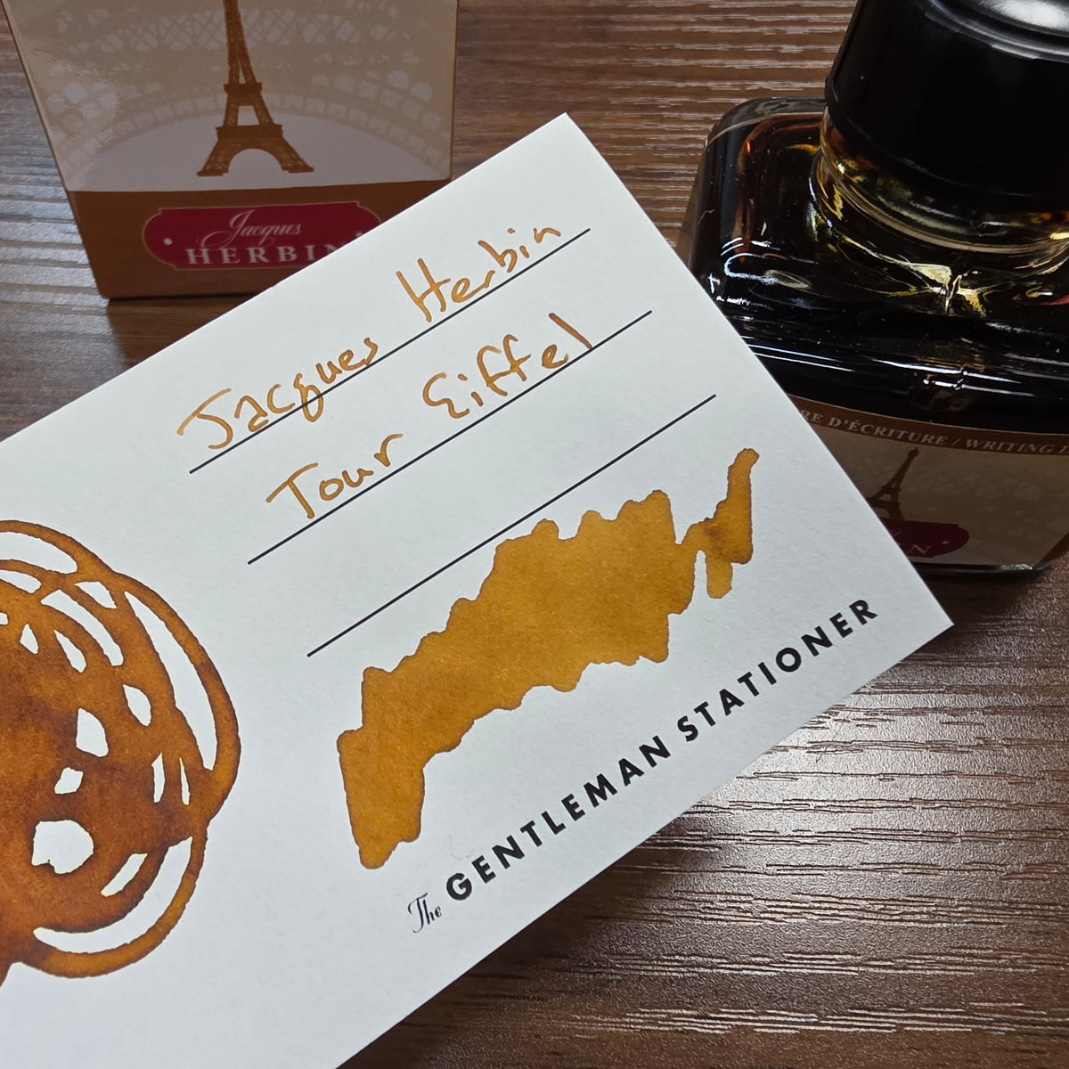 Herbin Les Couleurs de paris Tour Eiffel Brown Ink Swatch
