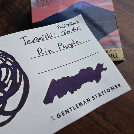 Teranishi Fujiyama Irodori Fountain Pen Ink Rin Purple Close-Up Swatch