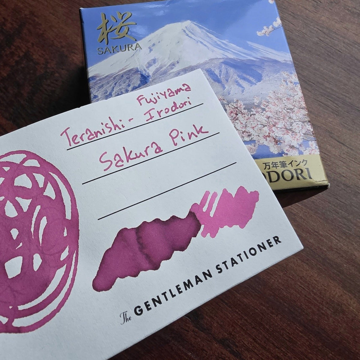 Teranishi Fujiyama Irodori Fountain Pen Ink Sakura Pink Swatch