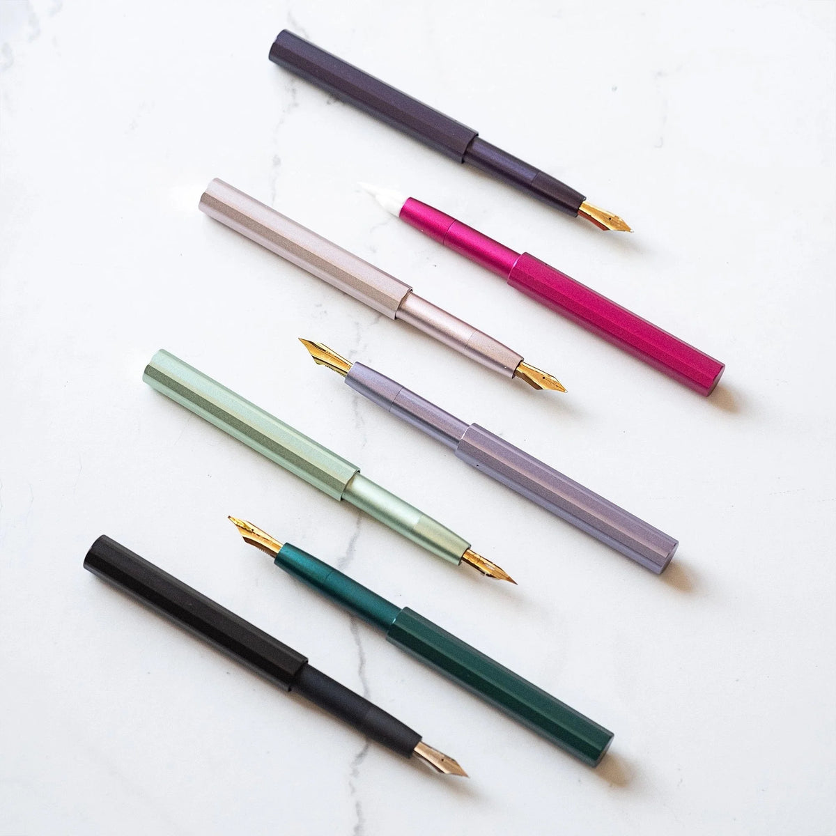 Tom's Studio Studio Pocket Fountain Pens Capped and Uncapped