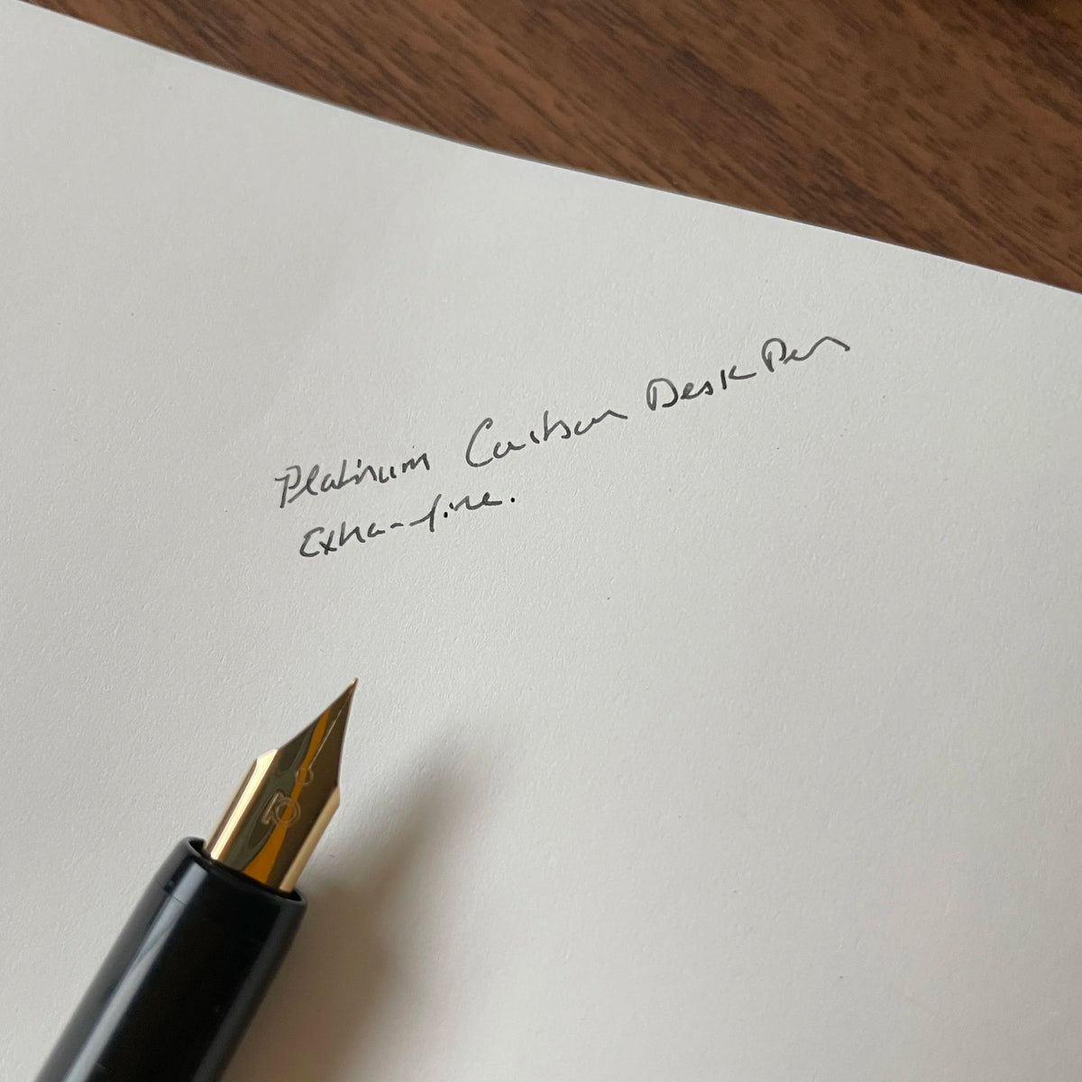 Platinum Desk Fountain Pen Writing Sample