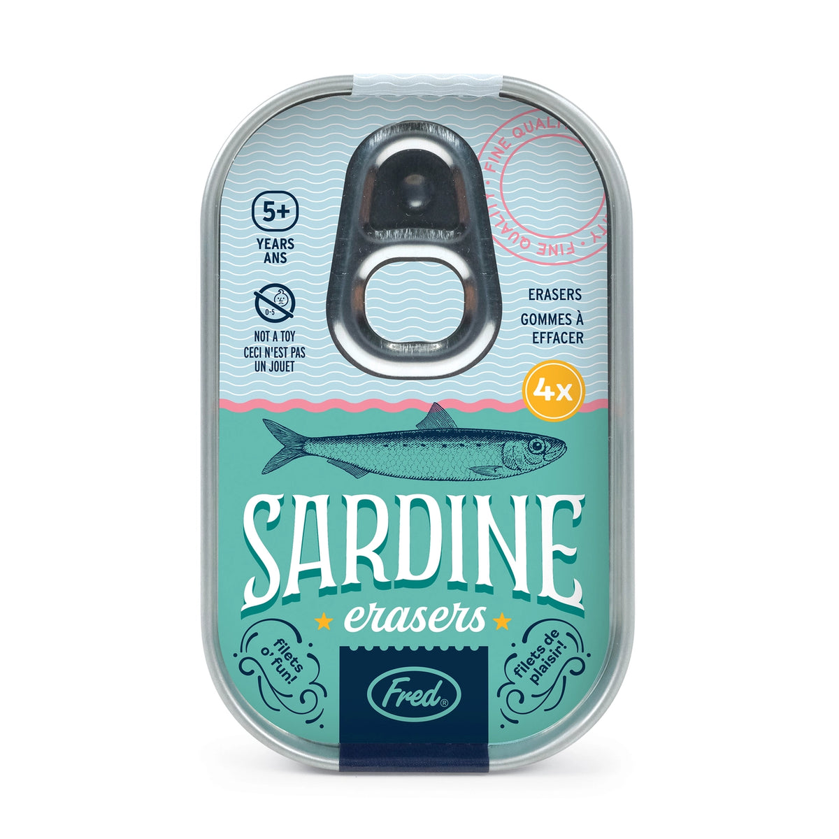 Fred & Friends Sardine Erasers in Tin Closed