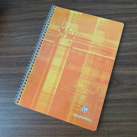 Clairefontaine French-Ruled A4 Spiral Bound Notebook (Orange)