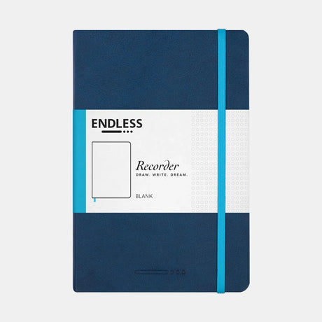 Endless Recorder A5 Notebook Cover Blue Blank
