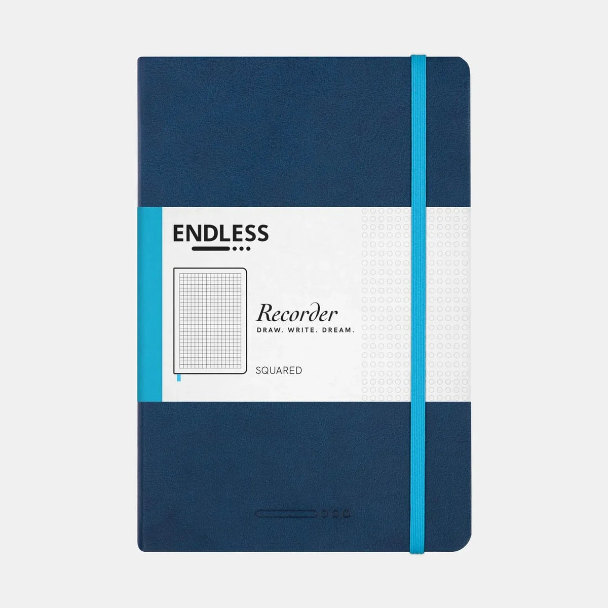 Endless Recorder A5 Notebook Cover Blue Grid