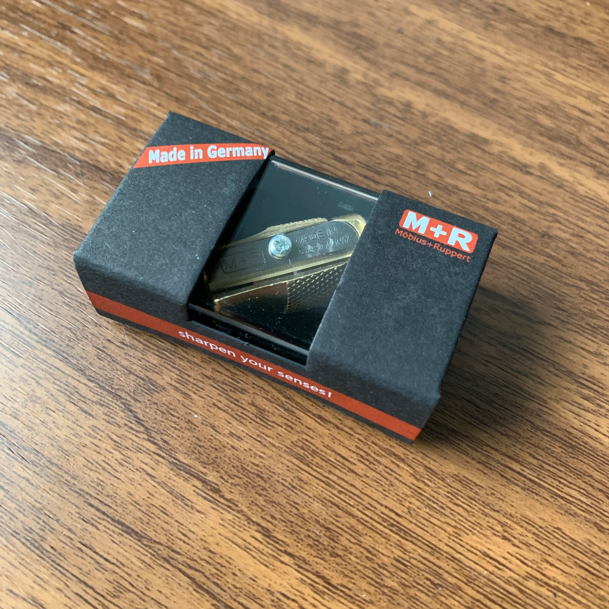 M+R Brass Pencil Sharpener / "Pollux" Long-Point