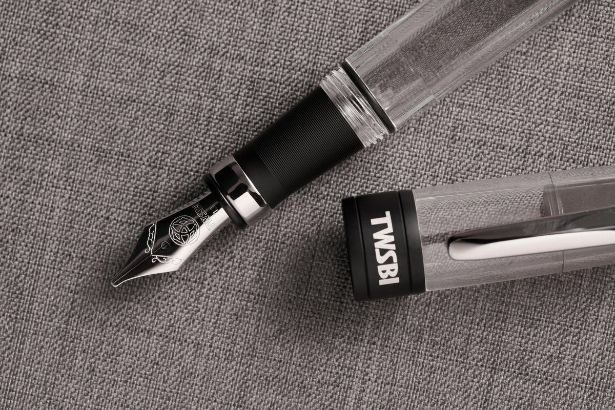 TWSBI Diamond 580 ALR Black Uncapped on Cloth