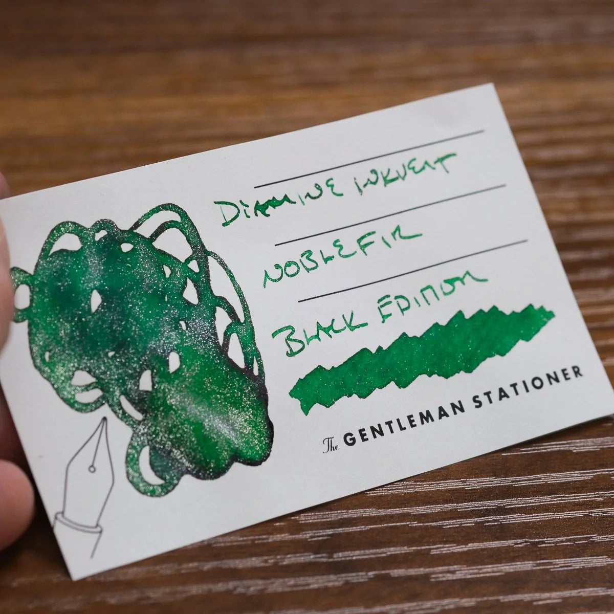 Diamine Inkvent Black Edition 2025 Noble Fir Swatch