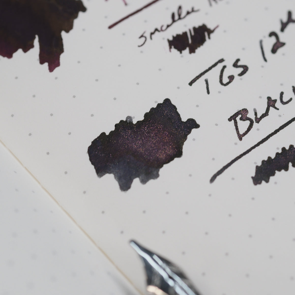 TGS x Tono & Lims 12th Anniversary Black Shimmer Ink Swatch