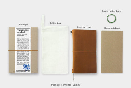 TRAVELER'S Notebook Standard Size Starter Kit Camel Kit