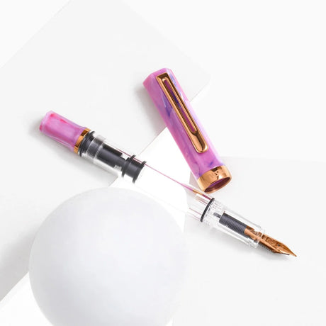 TWSBI ECO Fluorite Purple + Bronze Fountain Pen Uncapped Cover