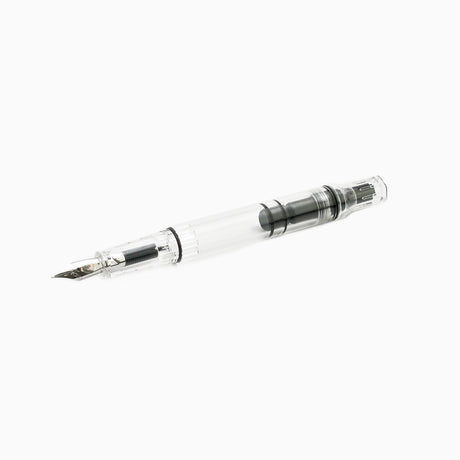 TWSBI ECO Creme and Rose Gold Fountain Pen Uncapped Open