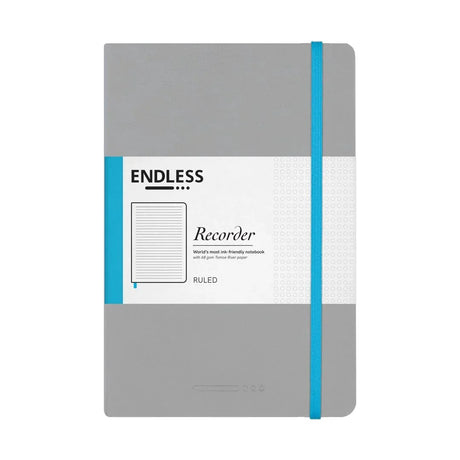 Endless Recorder A5 Notebook Cover Grey Lined