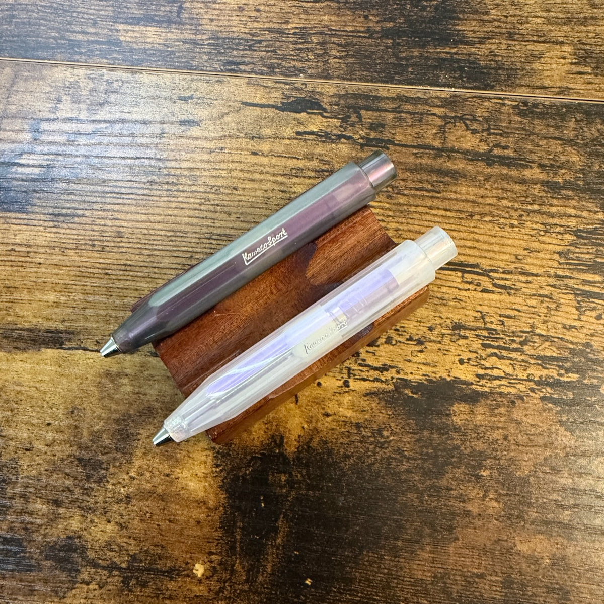 Kaweco Lunar Sport Ballpoint Pens in Shadow Purple and Light Purple