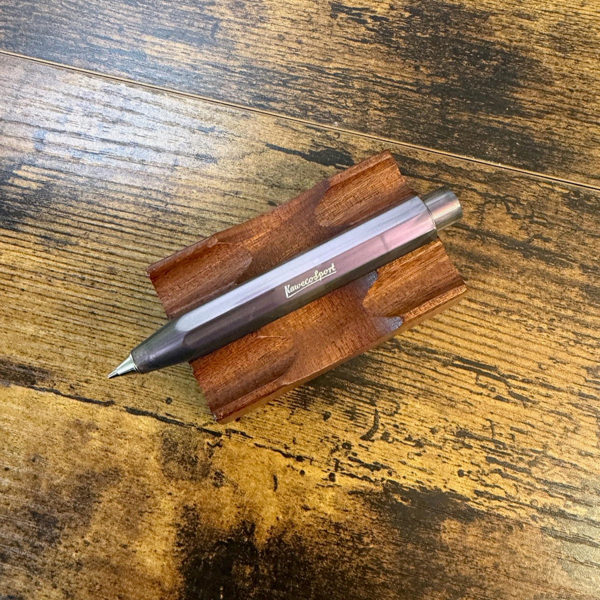 Kaweco Lunar Sport Lunar Shadow Purple .7mm Mechanical Pencil on Pen stand