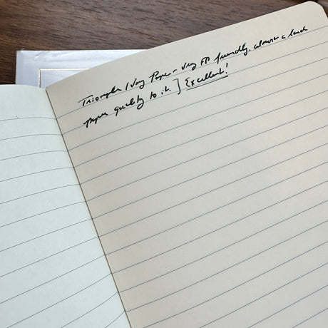 Clairefontaine Triomphe Writing Sample on Lined Notebook Paper