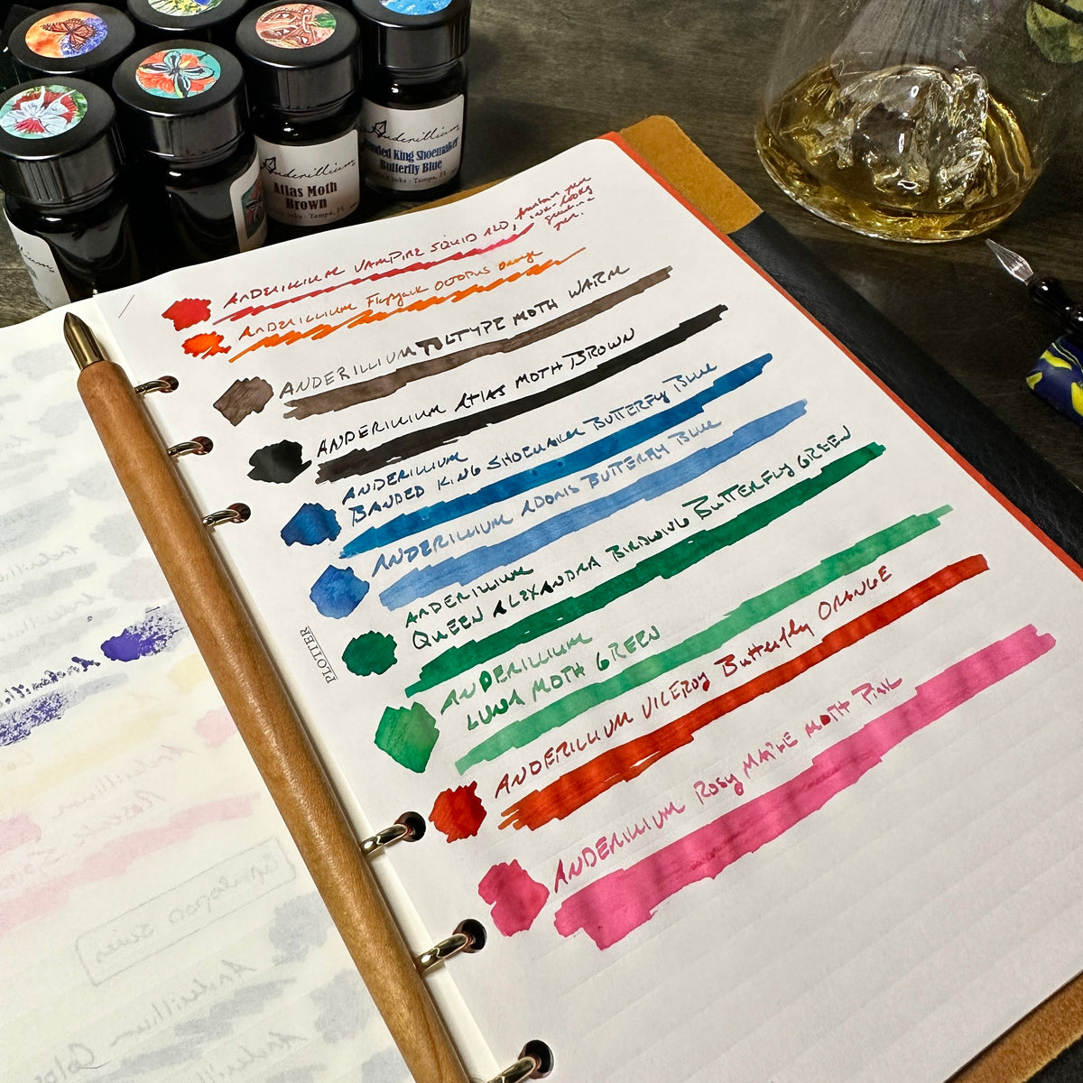 Anderillium Ink Lepidopteran Series Swatches