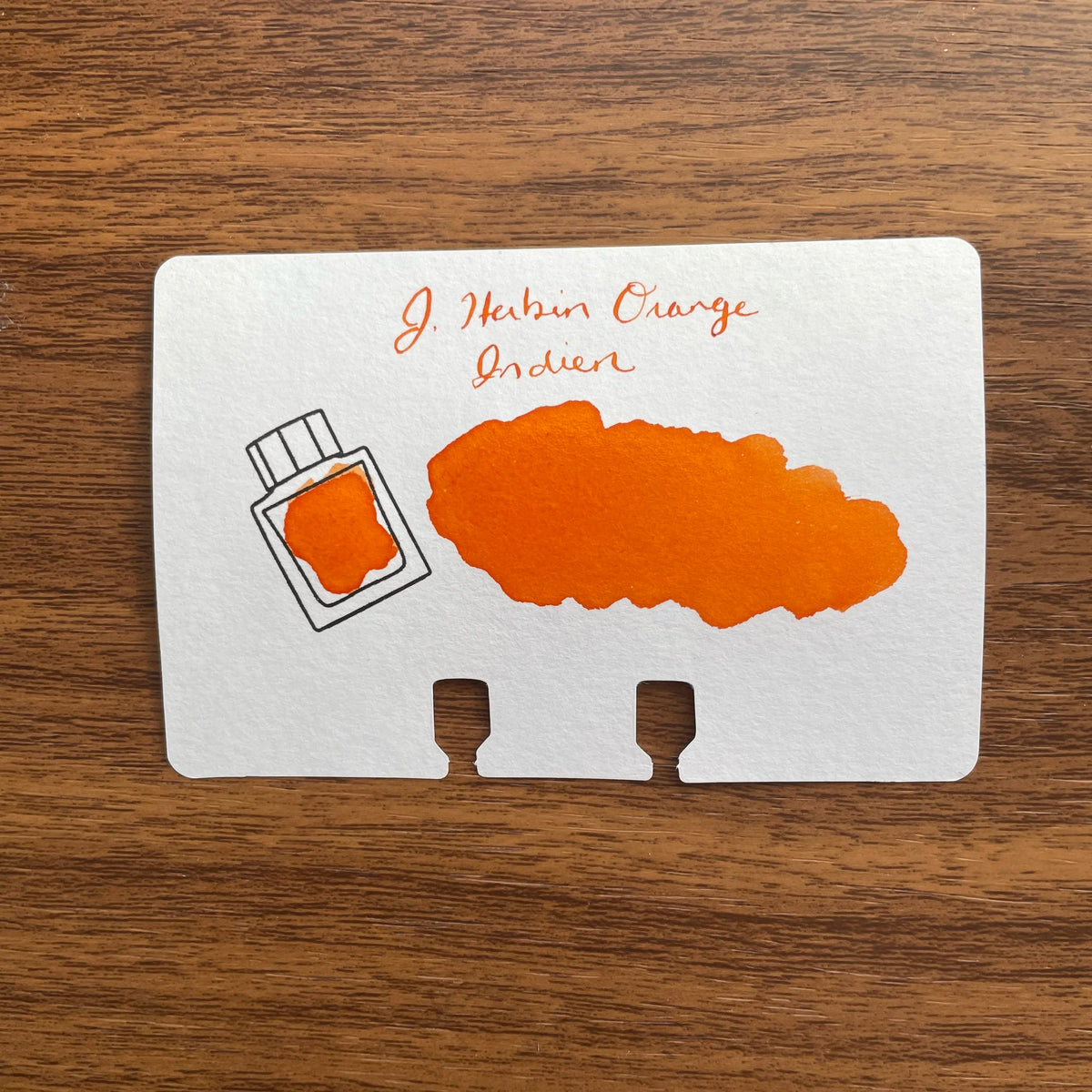 Herbin Fountain Pen Ink Standard Color Orange Indien Swatch