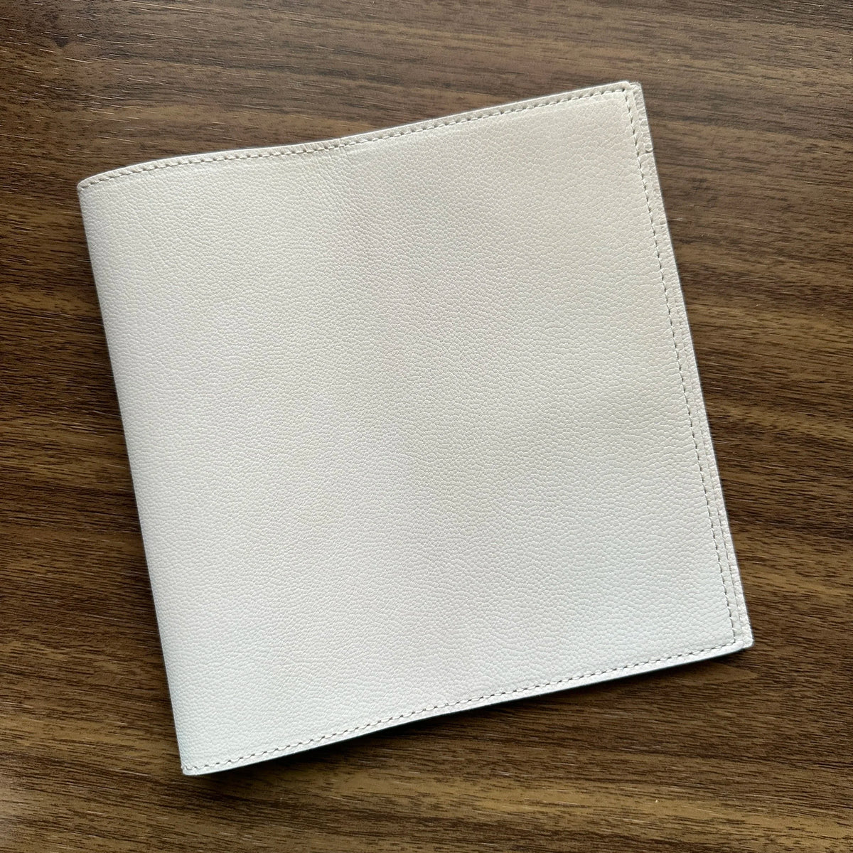 MD Product Goat Leather Cover A5 Square Leather Cover on Table