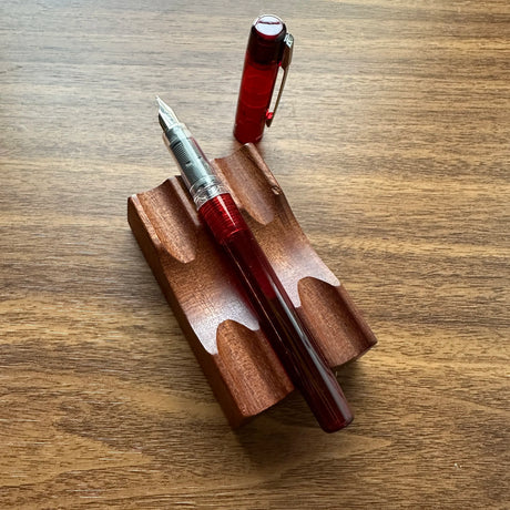 Platinum Prefounte Fountain Pens Crimson Red Uncapped