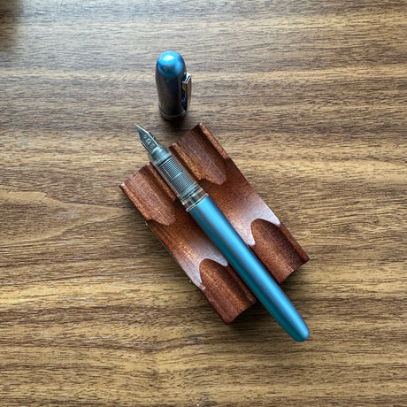 Platinum Prefounte Fountain Pens Frosty Blue Uncapped