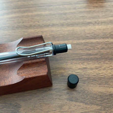 Lamy Safari Special Edition Mechanical Pencils Dark Dusk and Coral Eraser Cap Unscrewed