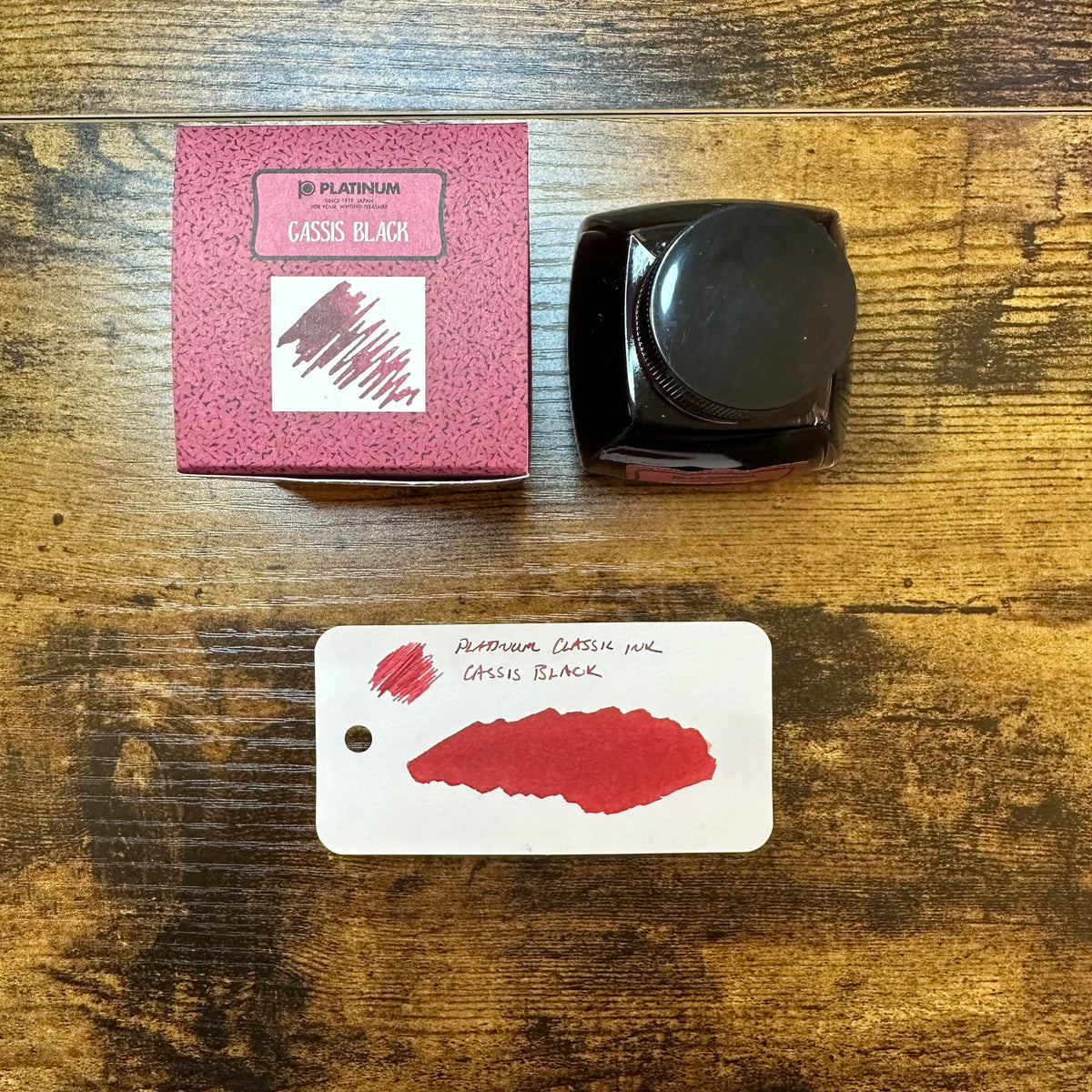 Platinum Classic Iron Gall Inks Cassis Black Swatch