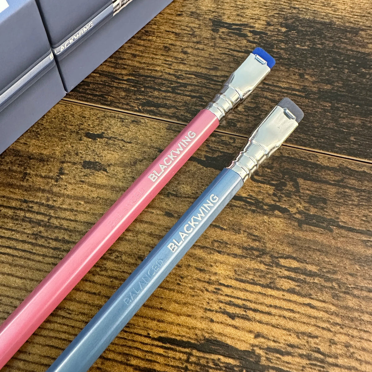 Blackwing Pearl Pink and Blue Pencils with Erasers