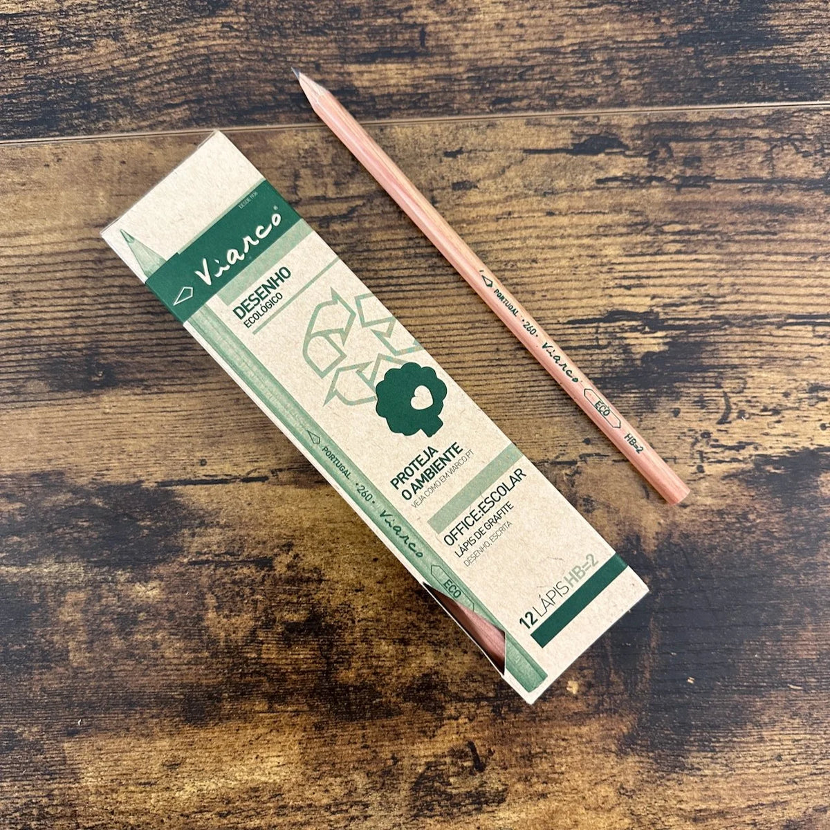 Viarco ECO Natural Pencil HB2 Dozen Package