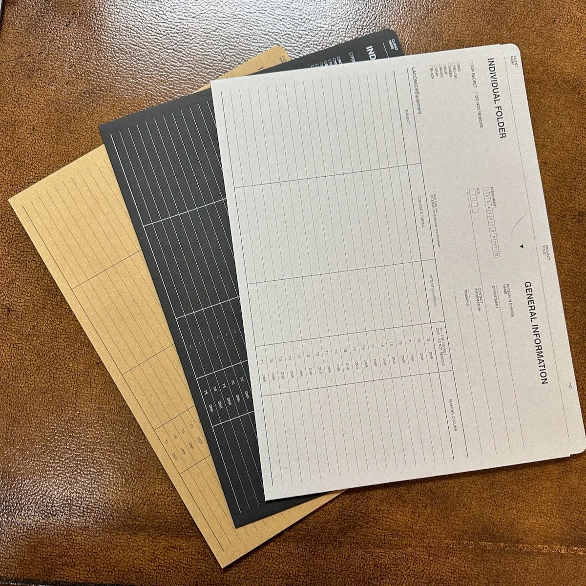 Laconic Folders Colors Tan Black and Grey