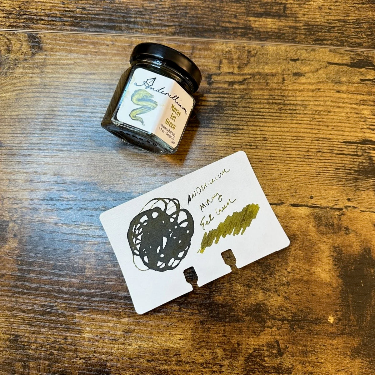 Anderillium Inks Moray Eel Green Swatch