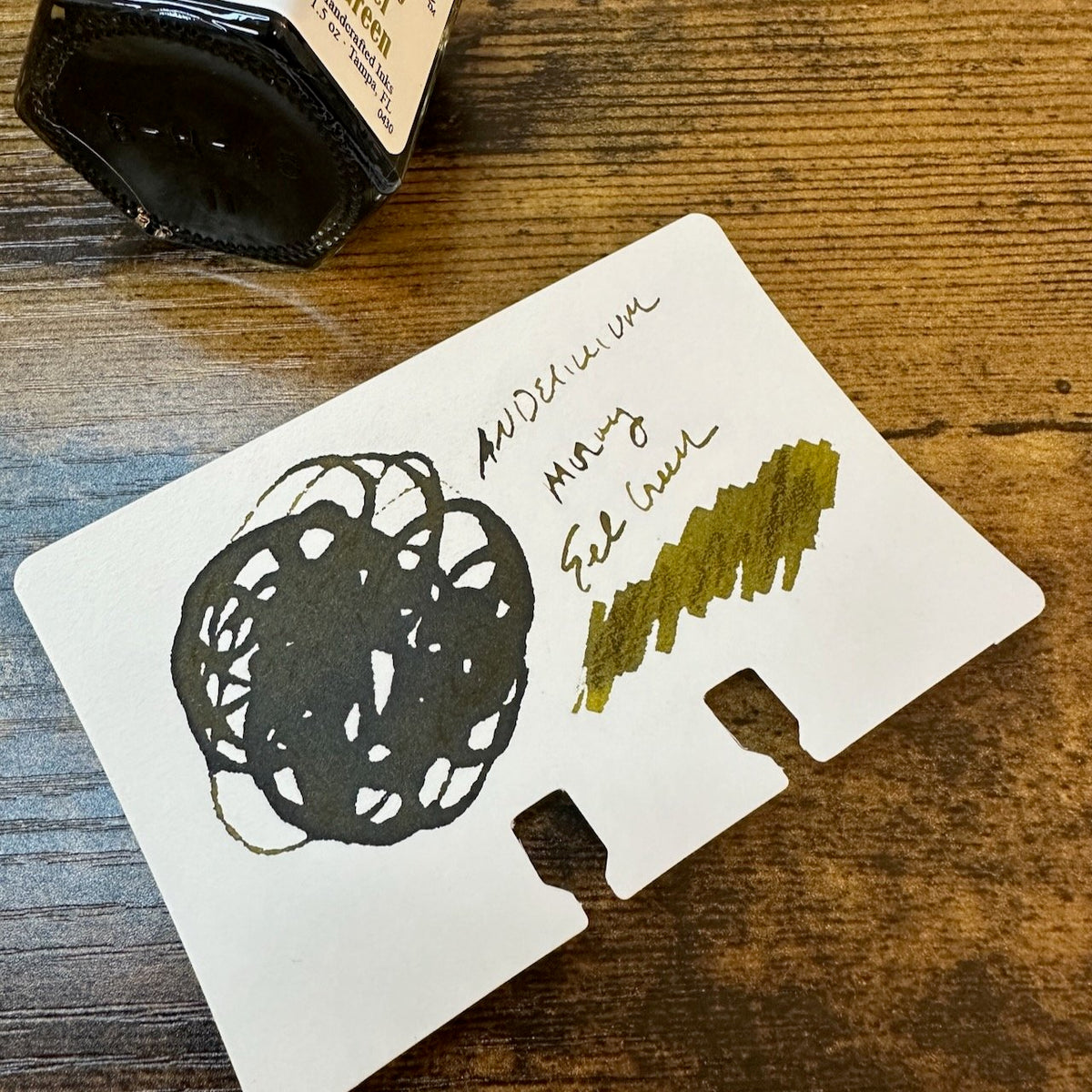 Anderillium Inks Moray Eel Green Swatch
