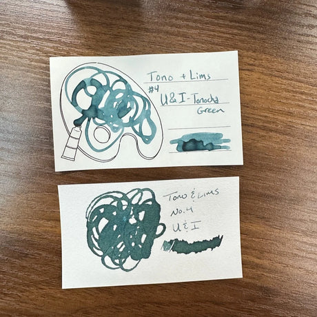 Tono & Lims Standard Line Inks U&I two writing samples