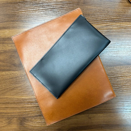 Craft Design Technology Leather Clutch Portfolio with smaller clutch wallet