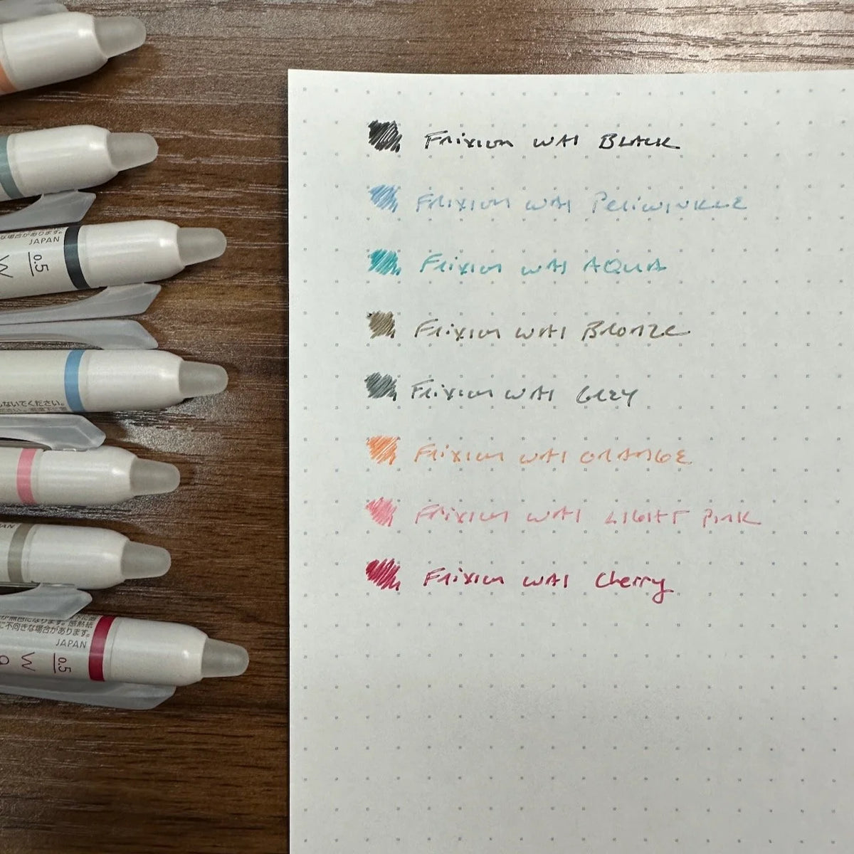 Pilot Frixion Waii Erasable Gel Pens Writing Sample