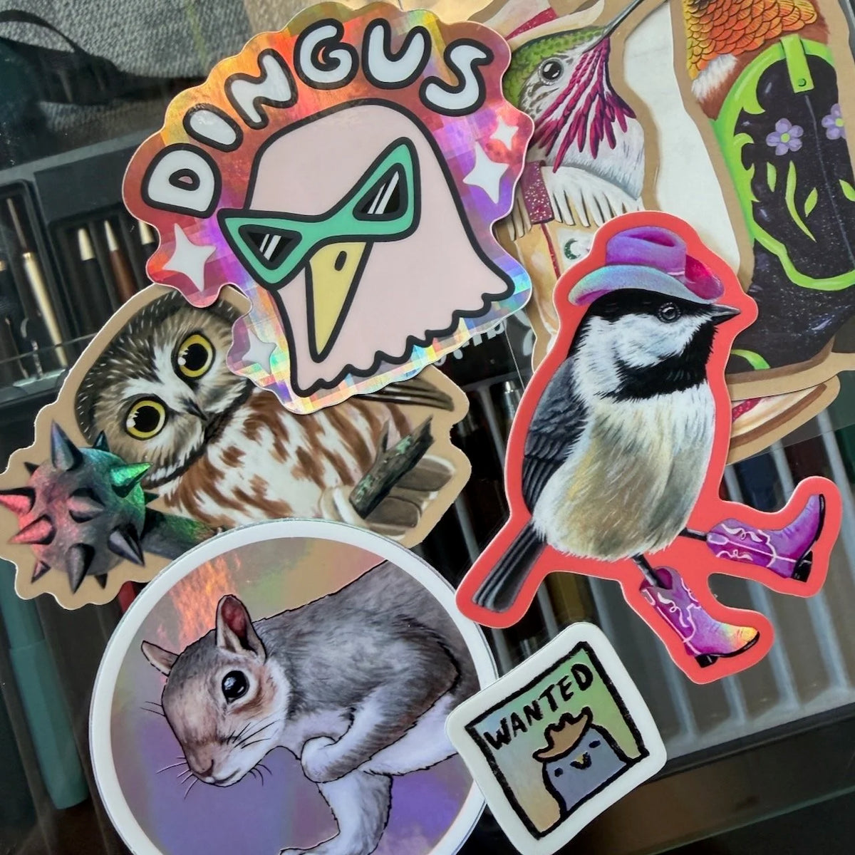 iPaintBirbs Holographic Stickers