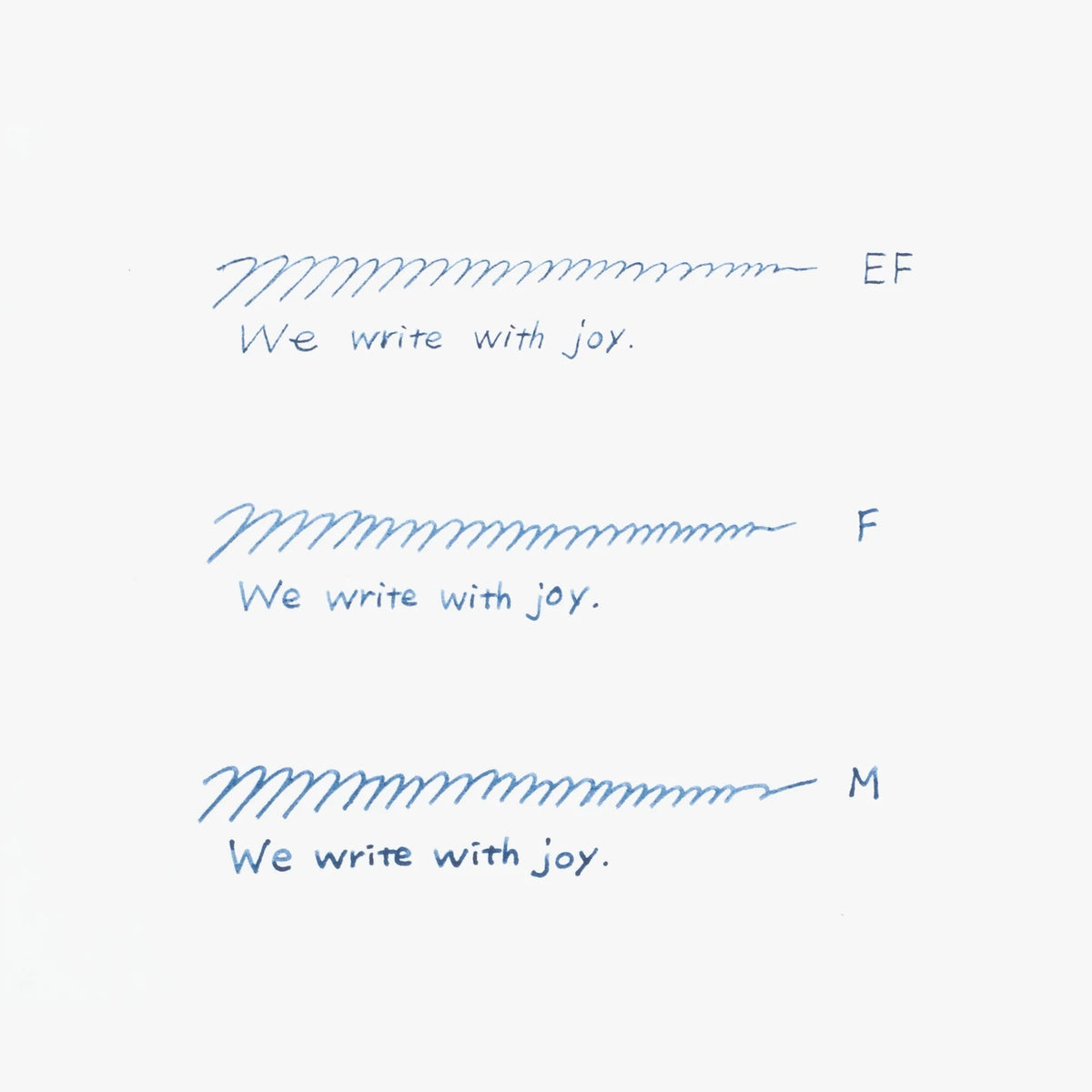Kakimori Frost Fountain Pen Nib Size Writing Samples