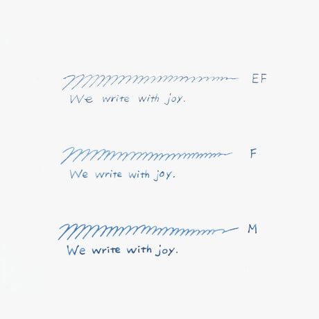Kakimori Frost Fountain Pen Nib Size Writing Samples