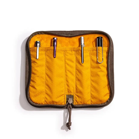 Lochby Quattro Four-Pen Case Brown Open