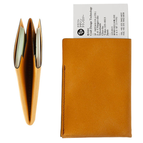 Craft Design Technology Leather Card Case Wallets Camel